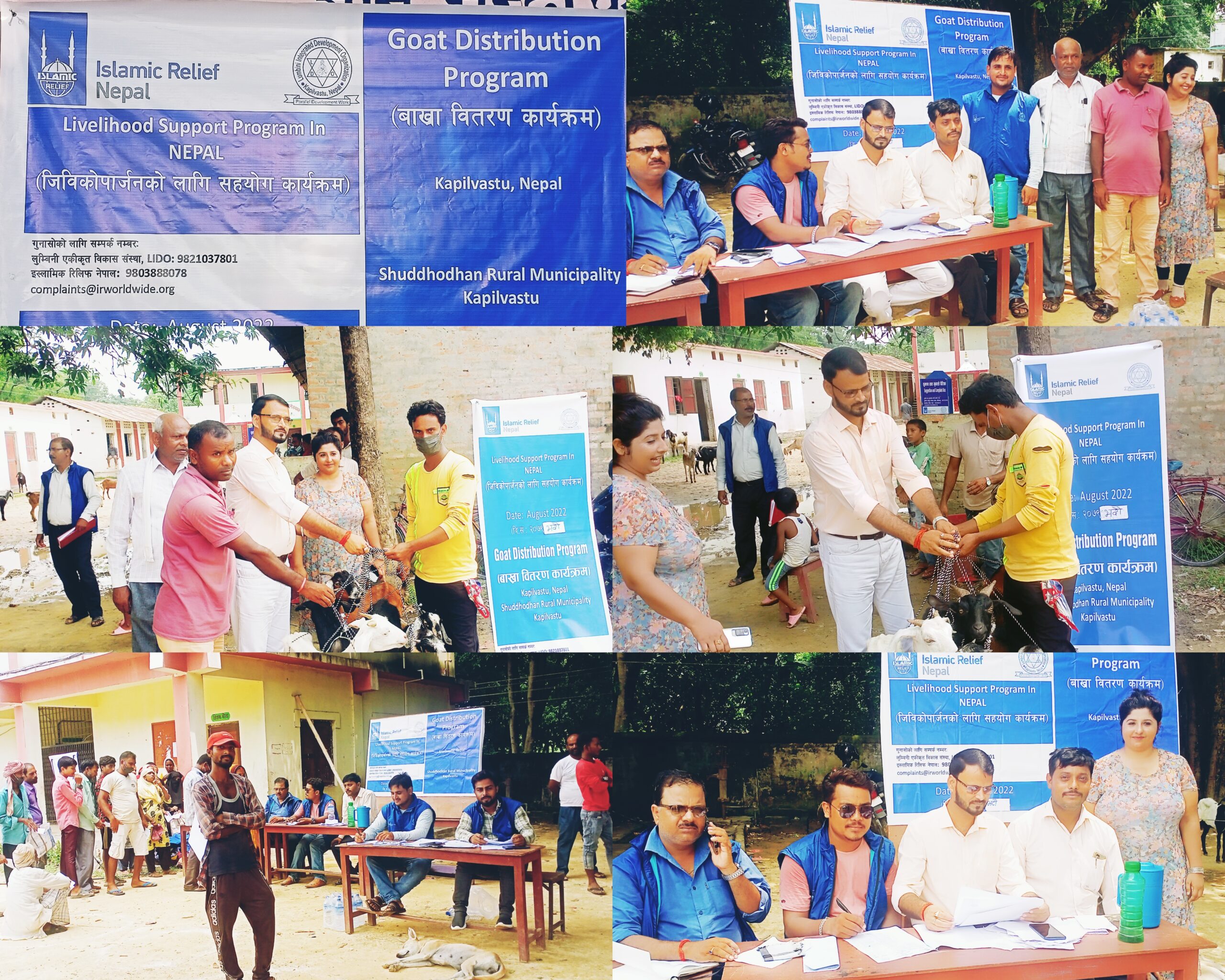 शुद्धोधन गाउँपालिका वडा नं.२, मा लिडोद्धारा बाख्रा वितरण कार्यक्रम सम्पन्न: